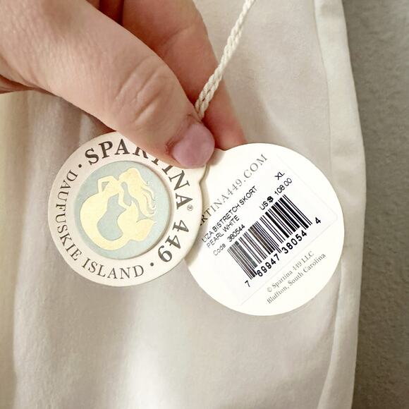 Spartina 449 Liza BiStretch Faux Wrap Skort Pearl White Women’s Size XL NEW - Picture 5 of 13